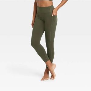 All In Motion Women's Flex High-Rise  Leggings Olive Green Size XL